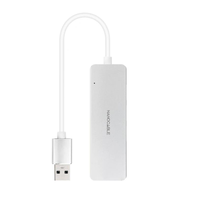 Nanocable Hub USB 3.0 4 x USB 3.0 10cm. Gris