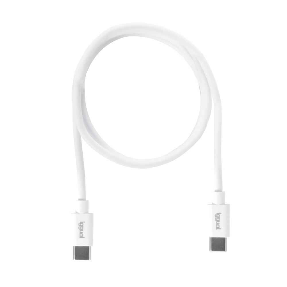 iggual Cable USB-C/USB-C 100 cm blanco Q3.0 3A