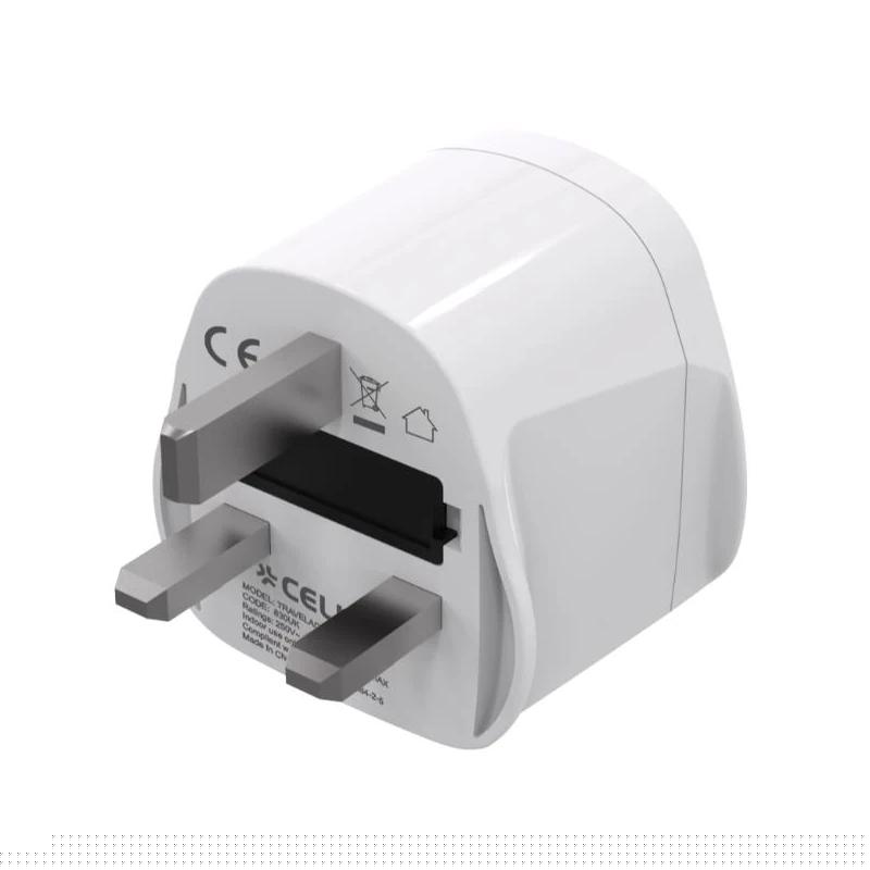 Celly Adaptador de Viaje Universal UK