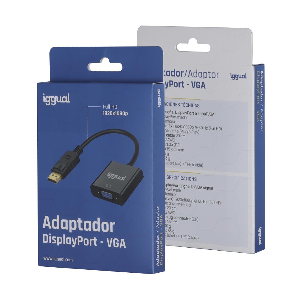 iggual Adaptador DisplayPort (M) a VGA (H)