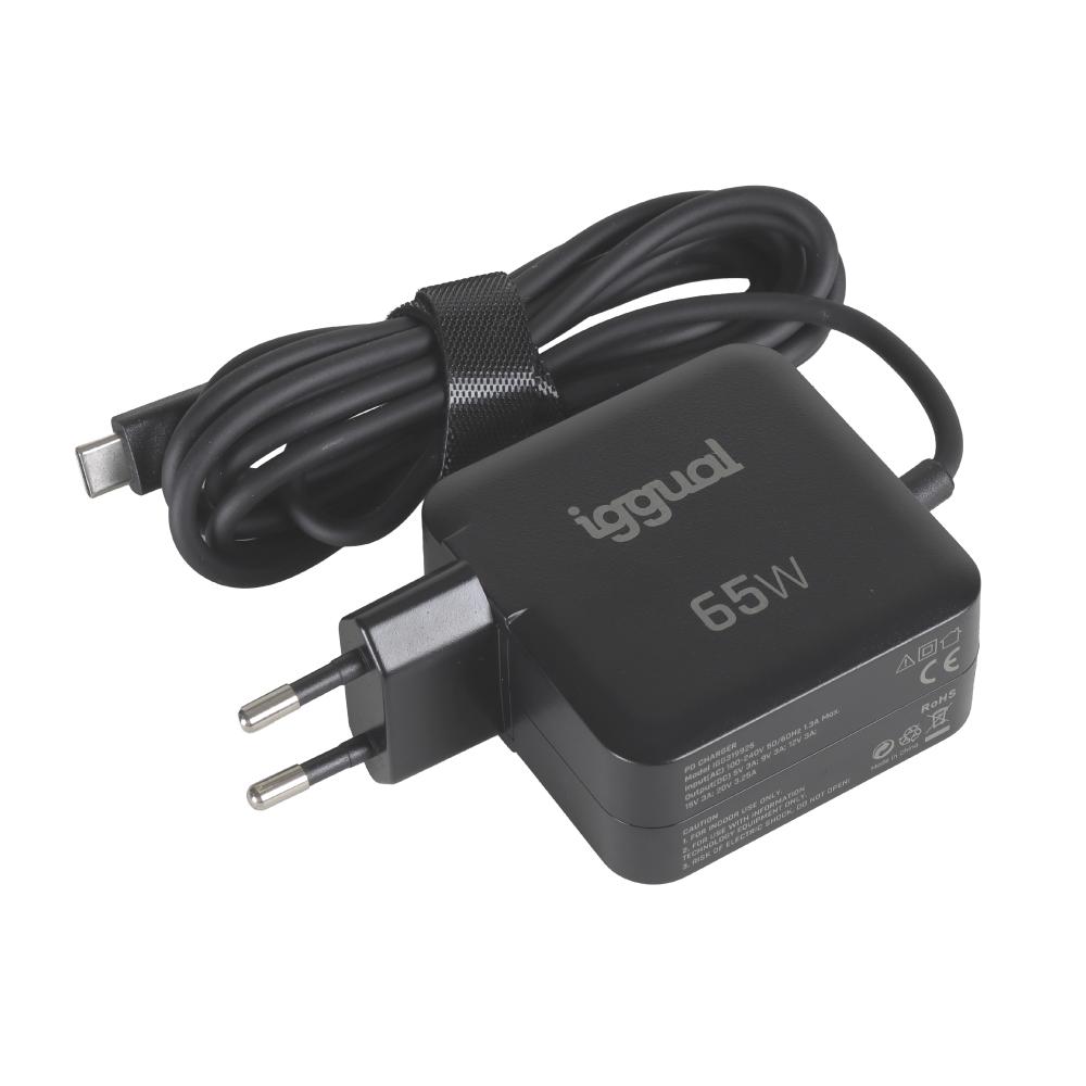 iggual Cargador portátil y móvil tipo C PD 65W