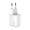 Celly Cargador Gan  1USB 1USBC 35w WH