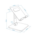 Tooq  Soporte mesa Tablet hasta 13"