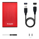 Tooq TQE-2527R Caja HDD 2.5" USB 3.1 Gen1/USB 3.0