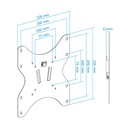 Tooq LP1242F-B Soporte Pared Fijo 23-42" Negro