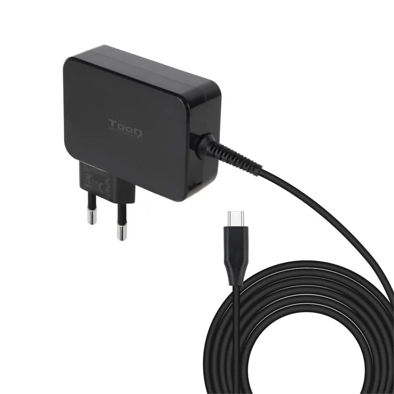 Tooq Cargador portátil GAN USB-C PD 100W Negro