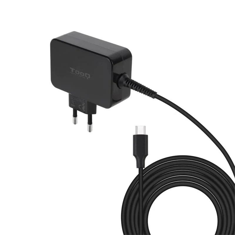 Tooq Cargador portátil GAN USB-C PD 45W Negro