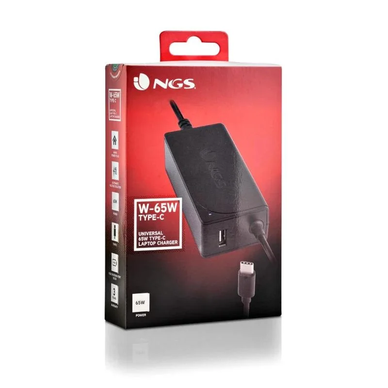 NGS CARGADOR PARA PORTATIL 65W USB C 20V/3,25A