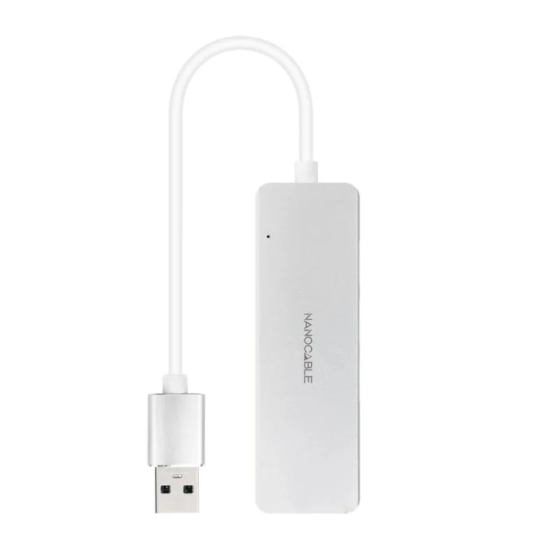 Nanocable Hub USB 3.0 4 x USB 3.0 10cm. Gris