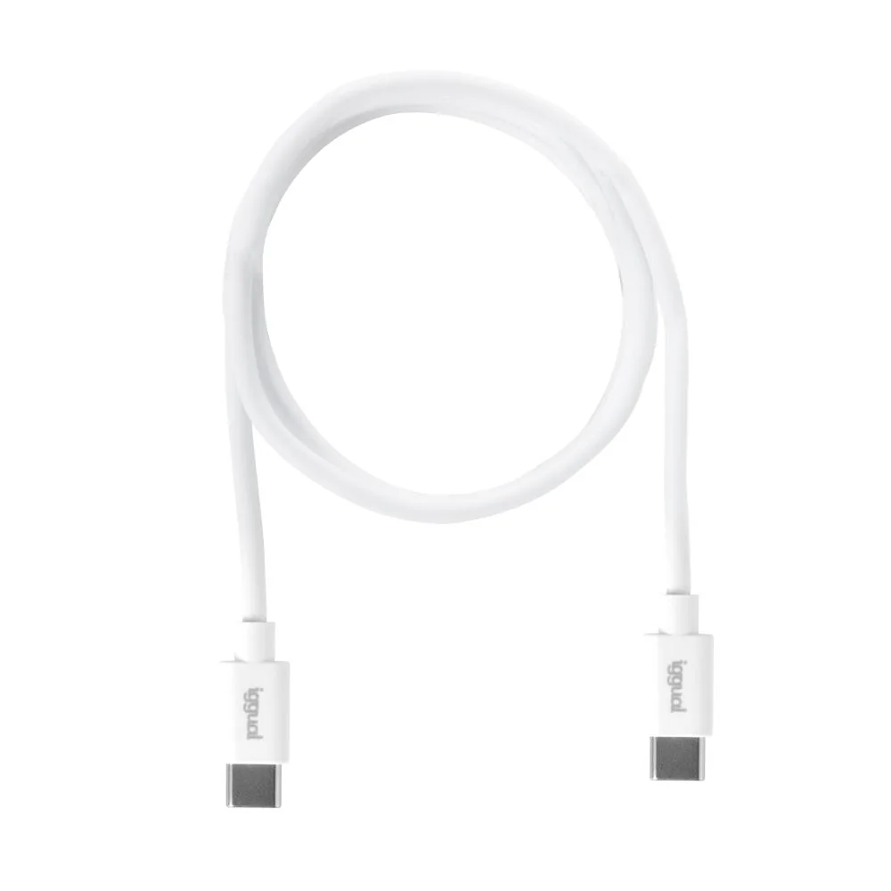 iggual Cable USB-C/USB-C 100 cm blanco Q3.0 3A