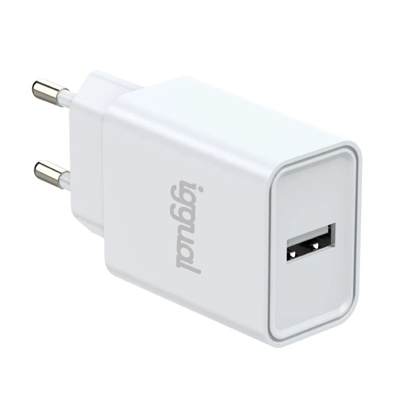 iggual Cargador de pared 1xUSB 5V/2.4A (12W)