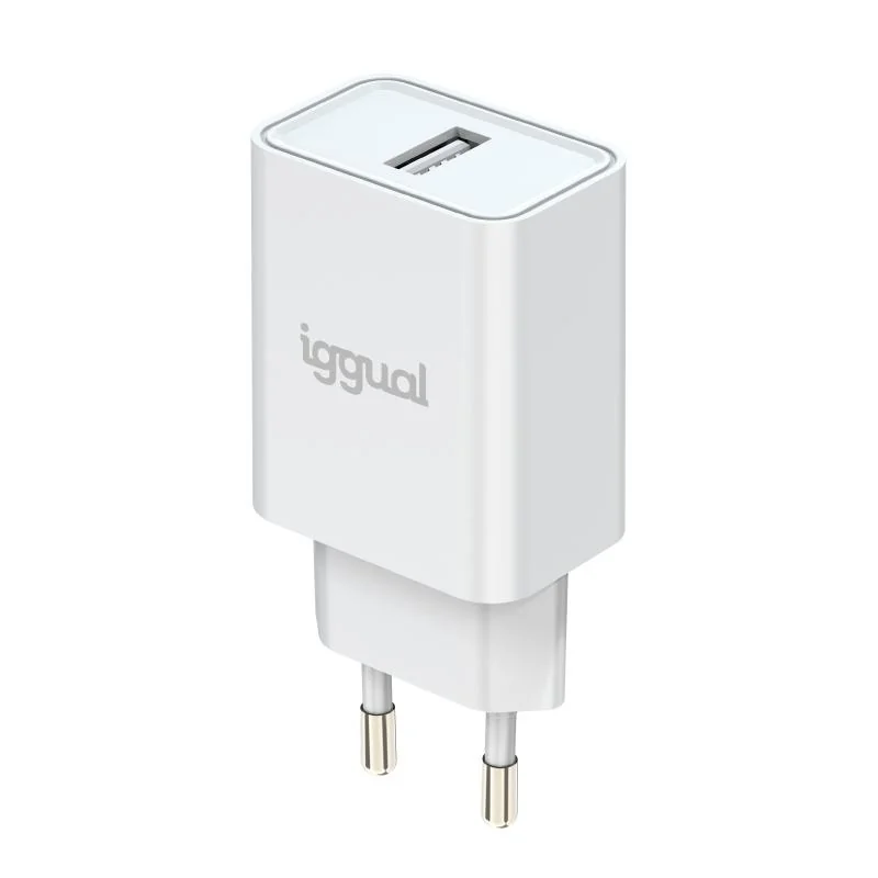 iggual Cargador de pared 1xUSB 5V/2.4A (12W)