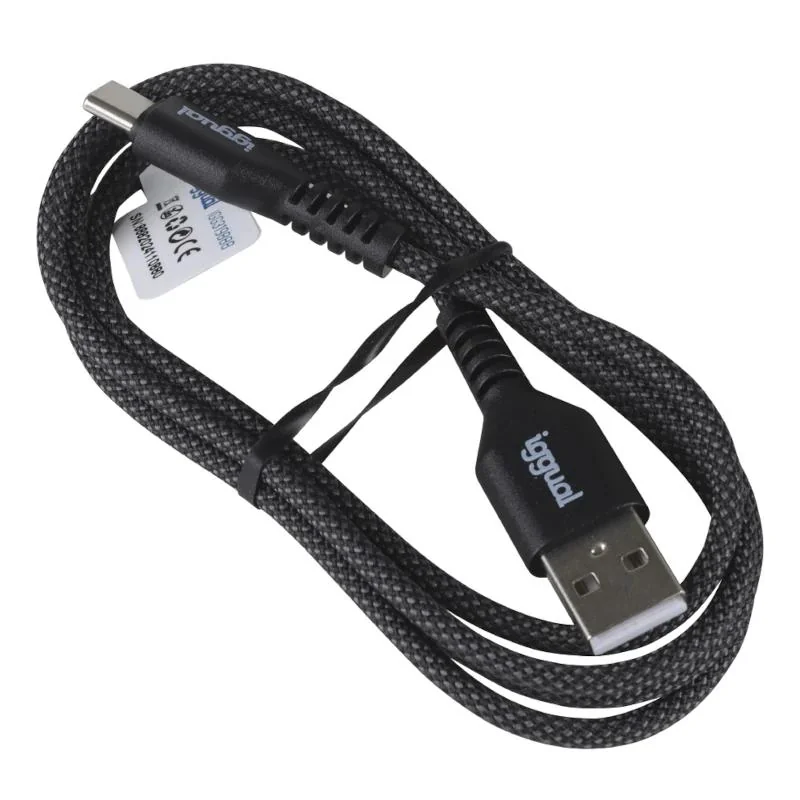 iggual Cable USB-A a tipo C 3A 100 cm trenzado