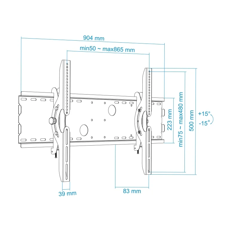 Tooq  LP4970T-B Soporte TV 37"-70" Incli Negro