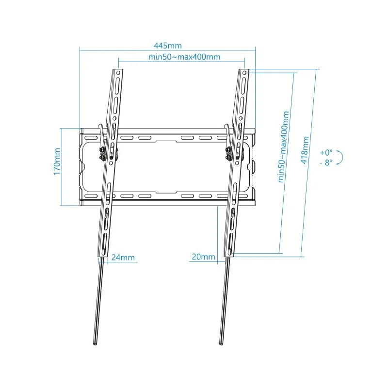 Tooq Soporte pared LP1071T-B incl pantallas 32-70"