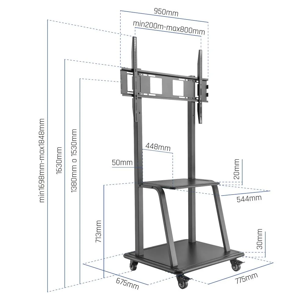 iggual GOLIAT Soporte TV con ruedas 37"-100" 150kg