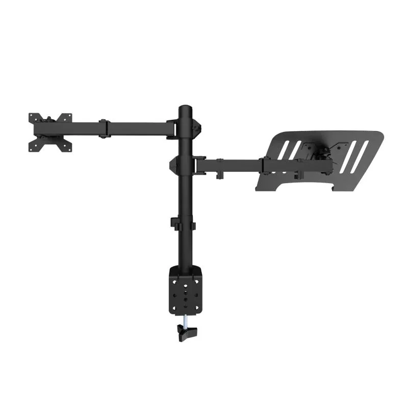 COOLBOX Soporte Monitor+Portátil Monobrazo Acero