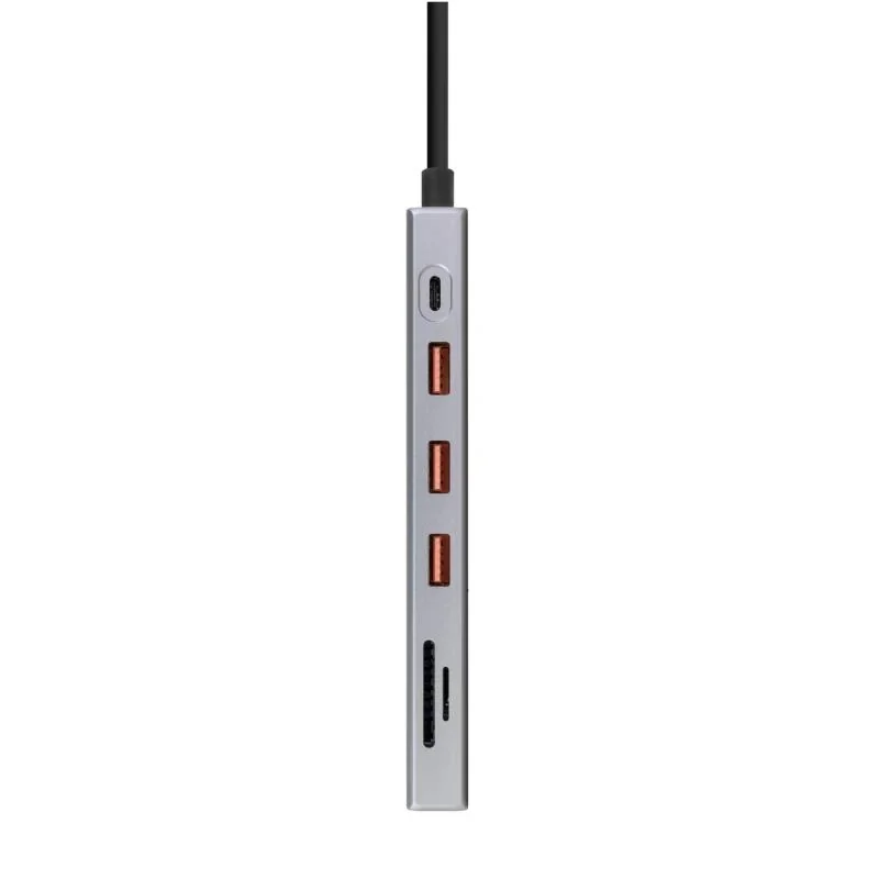 Nanocable Hub 12en1 USB-A/C+HDMI+DP+RJ45+TF+SD+AU