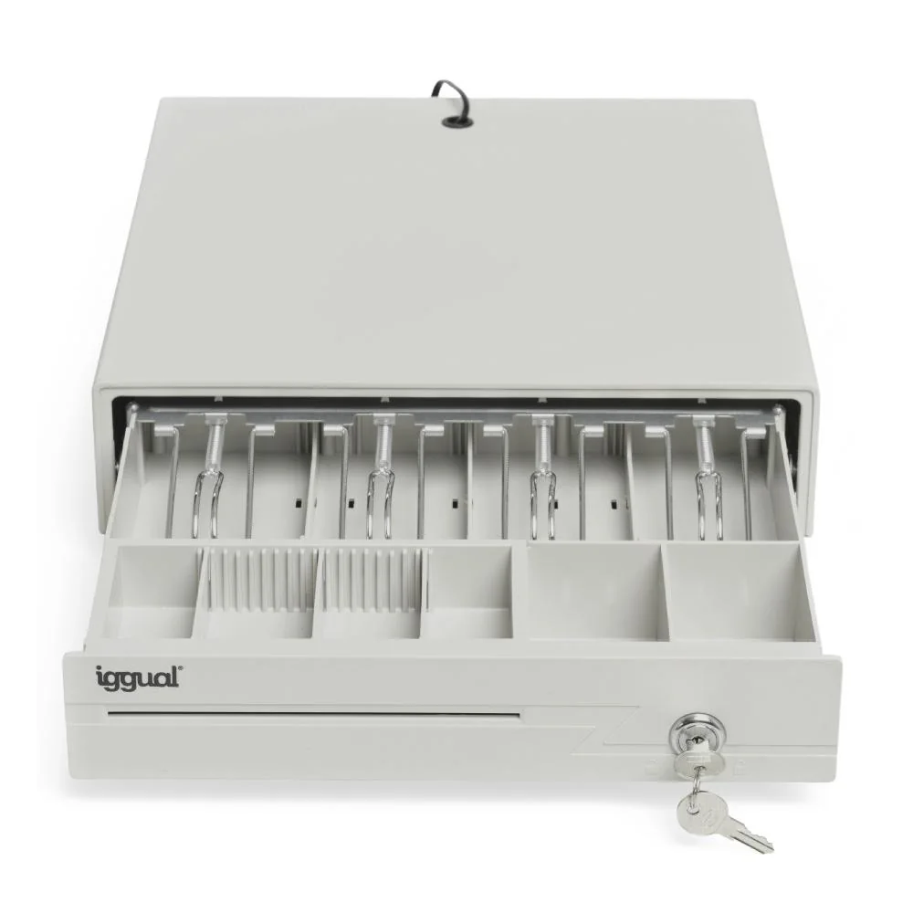 iggual Cajón portamonedas IRON-10W 38cm 4+6 blanco