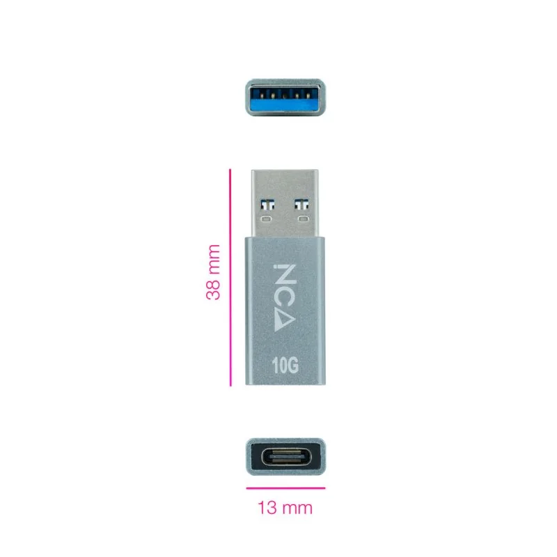Nanocable Adaptador USB-A/M 3.1 GEN2 a USB-C/H