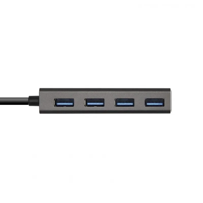 Aisens Hub USB 3.1 USB-C/M-4xTipo A/H gris, 15cm