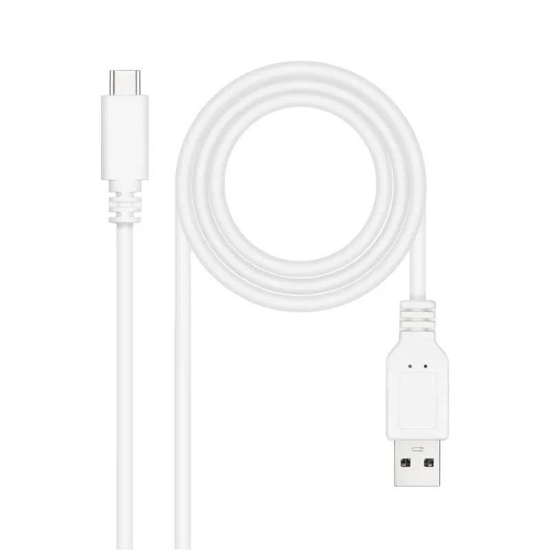 Nanocable Cable USB 2.0 3A USB-C-M/M 1M Blanco