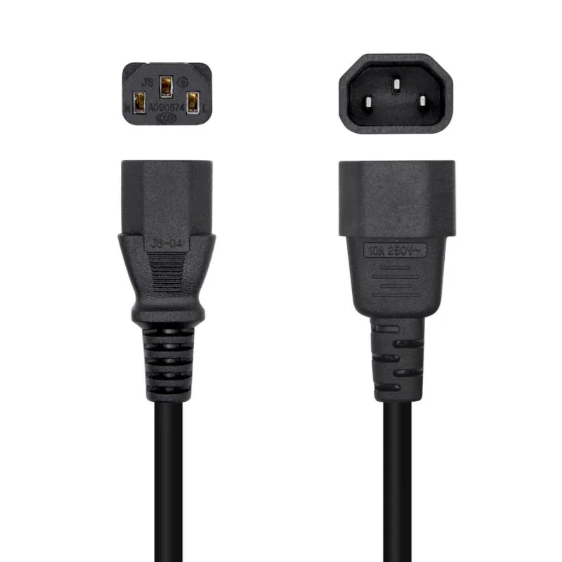 Aisens Cable alimentación C13/H-C14/M negro 3.0m