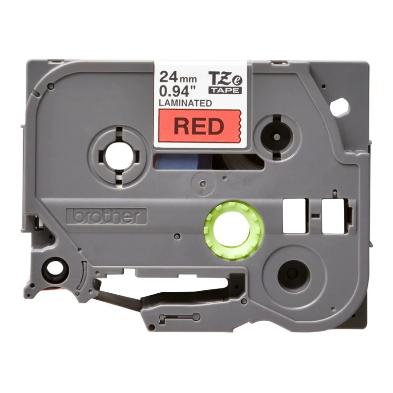 Brother TZe451 cinta laminada 24mm Negro/Rojo 8m