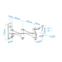 Tooq LP2323TN-B Soporte TV 13"-27" Gir/Incli Negro