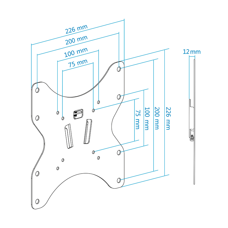 Tooq LP1242F-B Soporte Pared Fijo 23-42" Negro