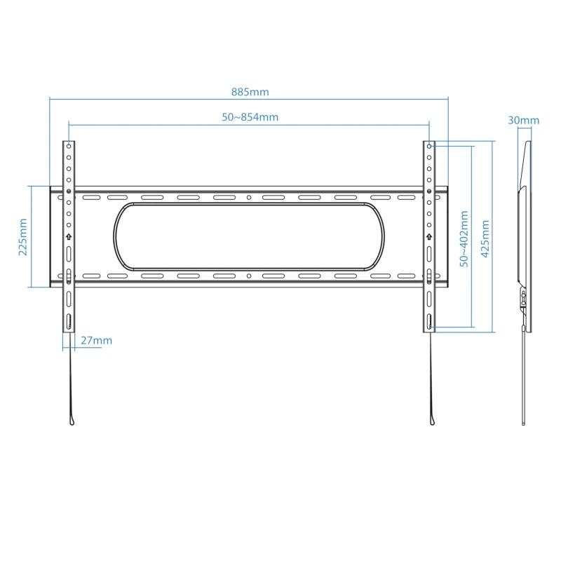 Tooq LP1090F-B Soporte de pared pantallas 43"-90"