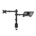 COOLBOX Soporte Monitor+Portátil Monobrazo Acero