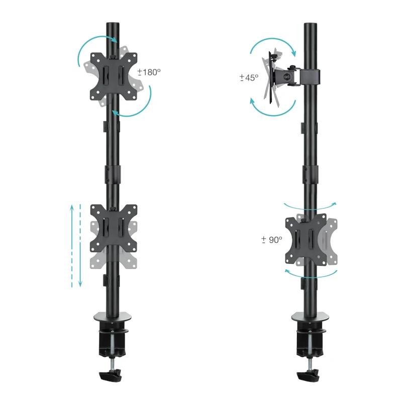 Tooq DB1233TNV-B Soporte mesa 2 brazos vertical
