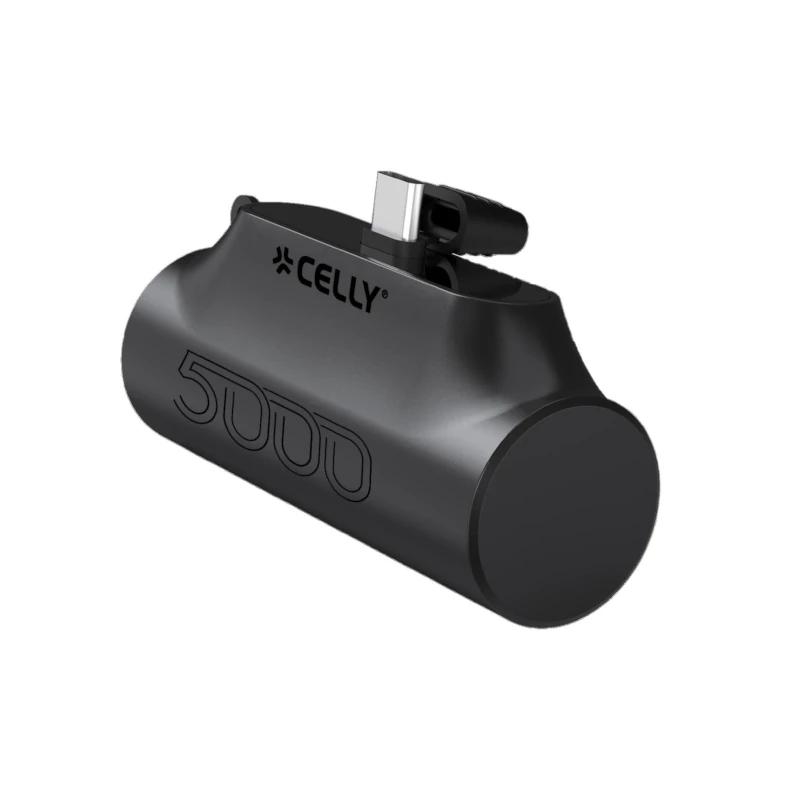 Celly Powerbank Compacta Usb-C 5000 mAh Negra