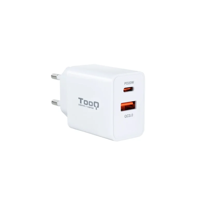Tooq Cargador de pared doble USB-C PD+ USB A