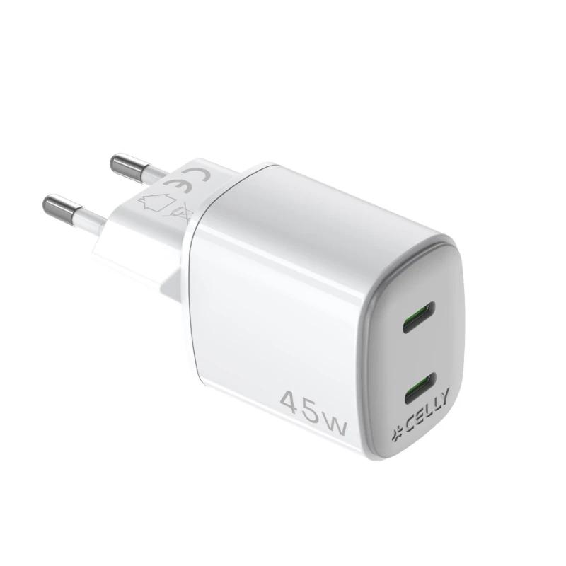 Celly Cargador Gan 2 USBC 45w WH