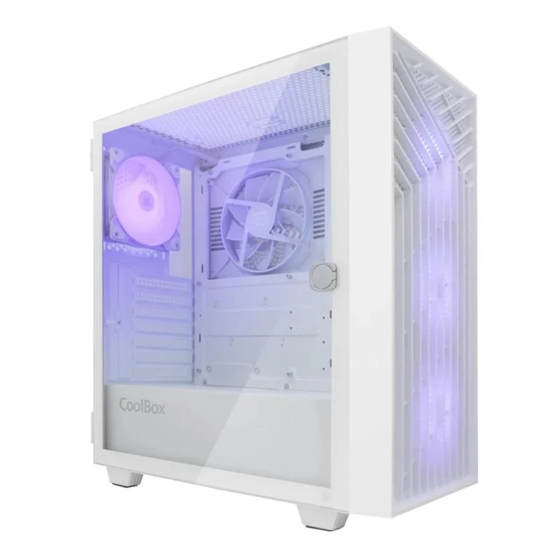 Coolbox Caja Gaming ATX GA300 GRIDLINE White