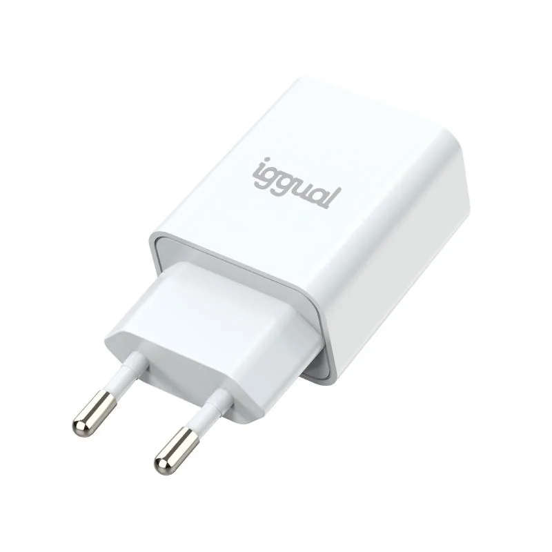 iggual Cargador de pared 1xUSB 5V/2.4A (12W)