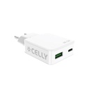 Celly Cargador  1 Usb-C 1 Usb- A 45w