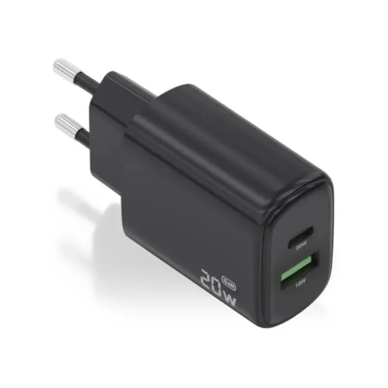 Aisens Cargador GaN 20W USB-C PD 3.0 USB-A QC3.0