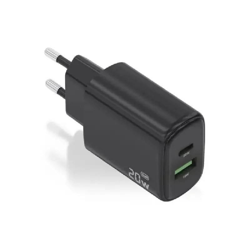 Aisens Cargador GaN 20W USB-C PD 3.0 USB-A QC3.0