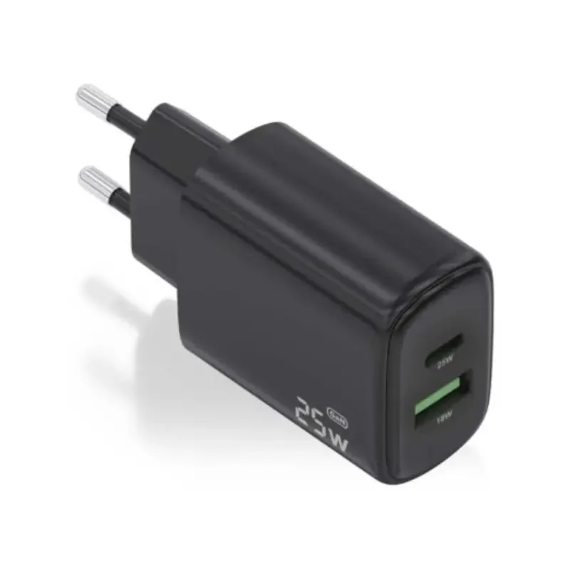 Aisens Cargador GaN 25W USB-C PD 3.0 USB-A QC3.0