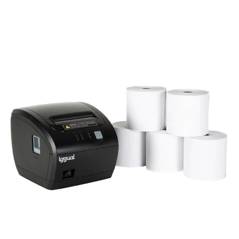 Kit impresora térmica tickets TP7001 + 5 rollos 80