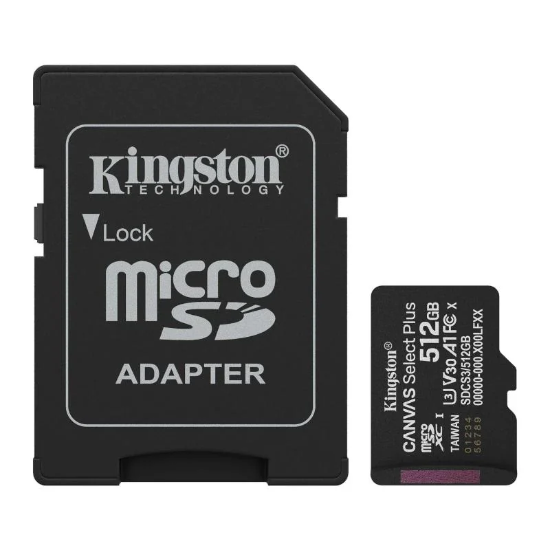 Kingston SDCS3/512GB microSDXC Gen3 150MB/s A1