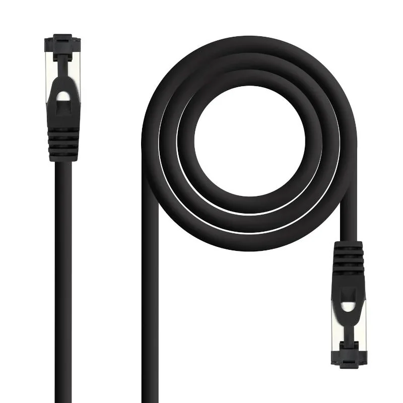 Nanocable Cable red Cat. 8.1 2GHZ SSTP Negro 0,30m