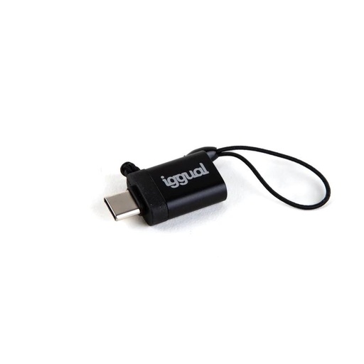 [AAOAAC0133] iggual Adaptador USB OTG tipo C a USB-A 3.1 negro