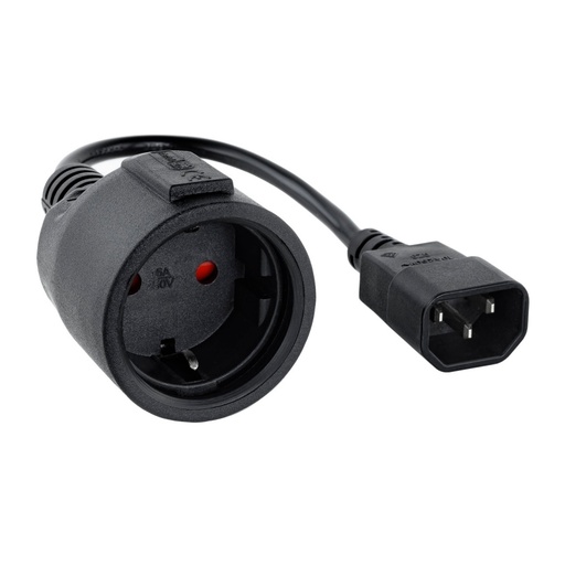 [AASASA0082] Nanocable Cable Adaptador C14/M a CEE7/H, 25cm