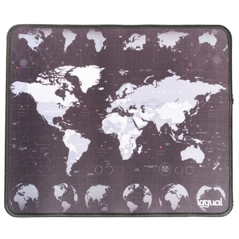 [APTAPC0866] iggual Alfombrilla mapamundi ratón 30x25 cm
