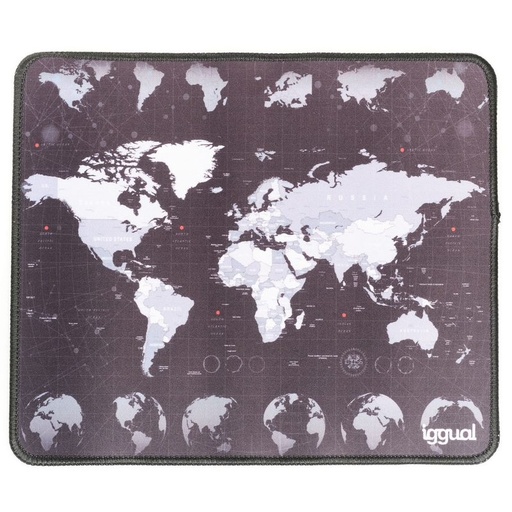 [APTAPC0866] iggual Alfombrilla mapamundi ratón 30x25 cm