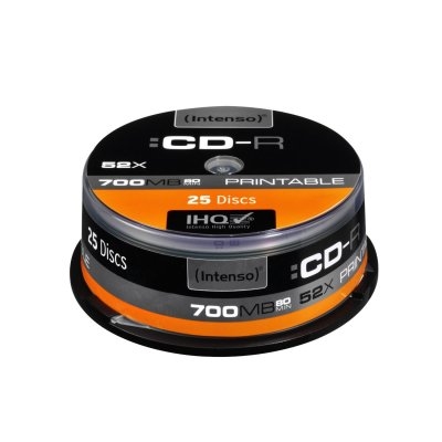 [CCDCDW0037] Intenso CD-R 700MB 52x Printable Tarrina 25Uds